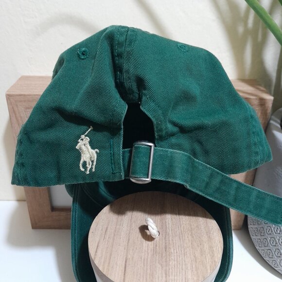 Olive Green Navy Blue Unisex Adjustable Polo Cap - Picture 2 of 6